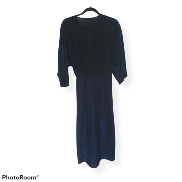 Zara sparkly blue twist front party dress - Picture 2 of 5